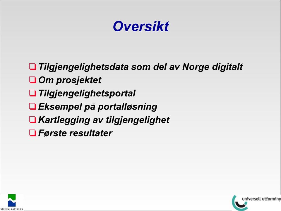 Tilgjengelighetsportal Eksempel på