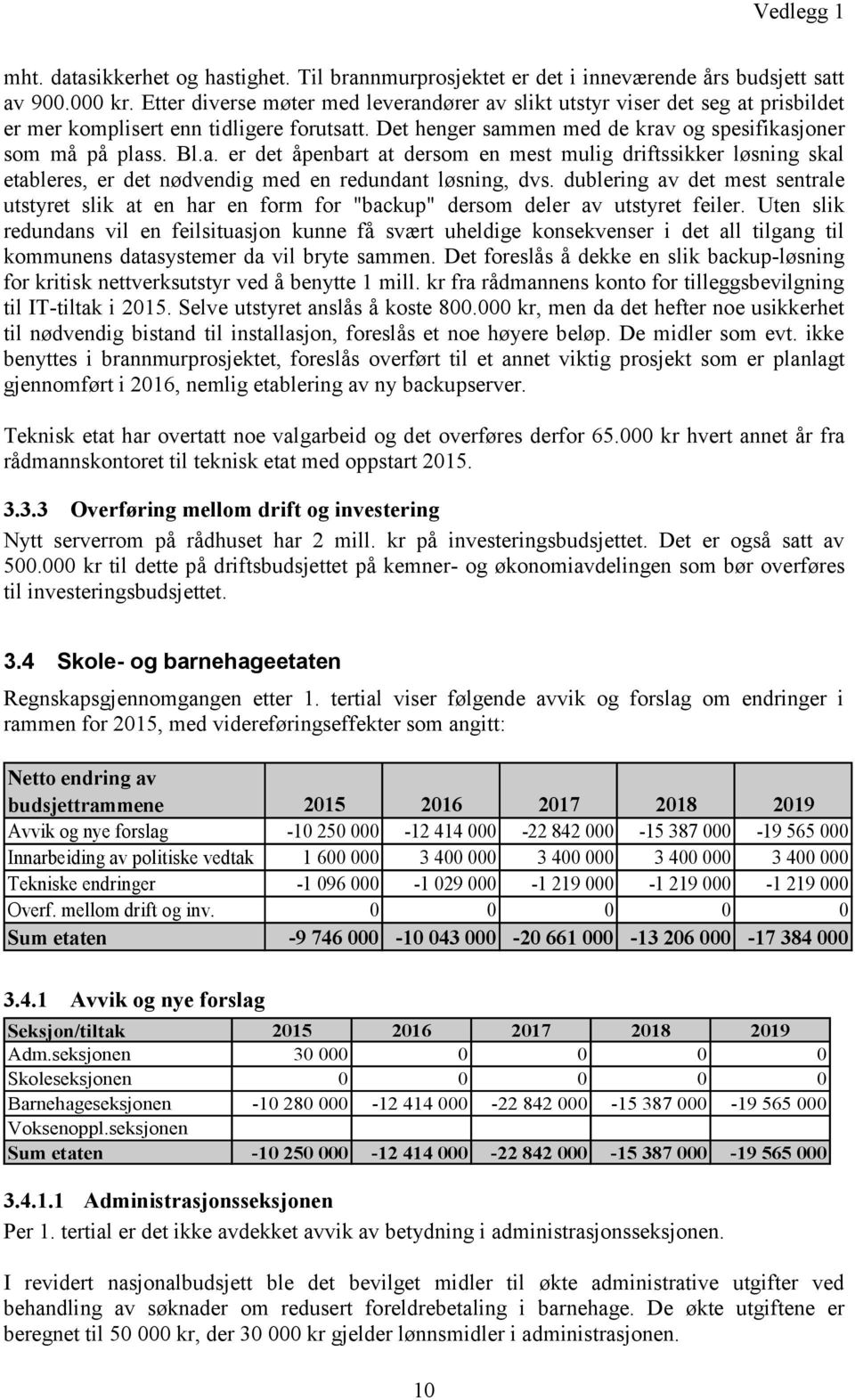 dublering av det mest sentrale utstyret slik at en har en form for "backup" dersom deler av utstyret feiler.