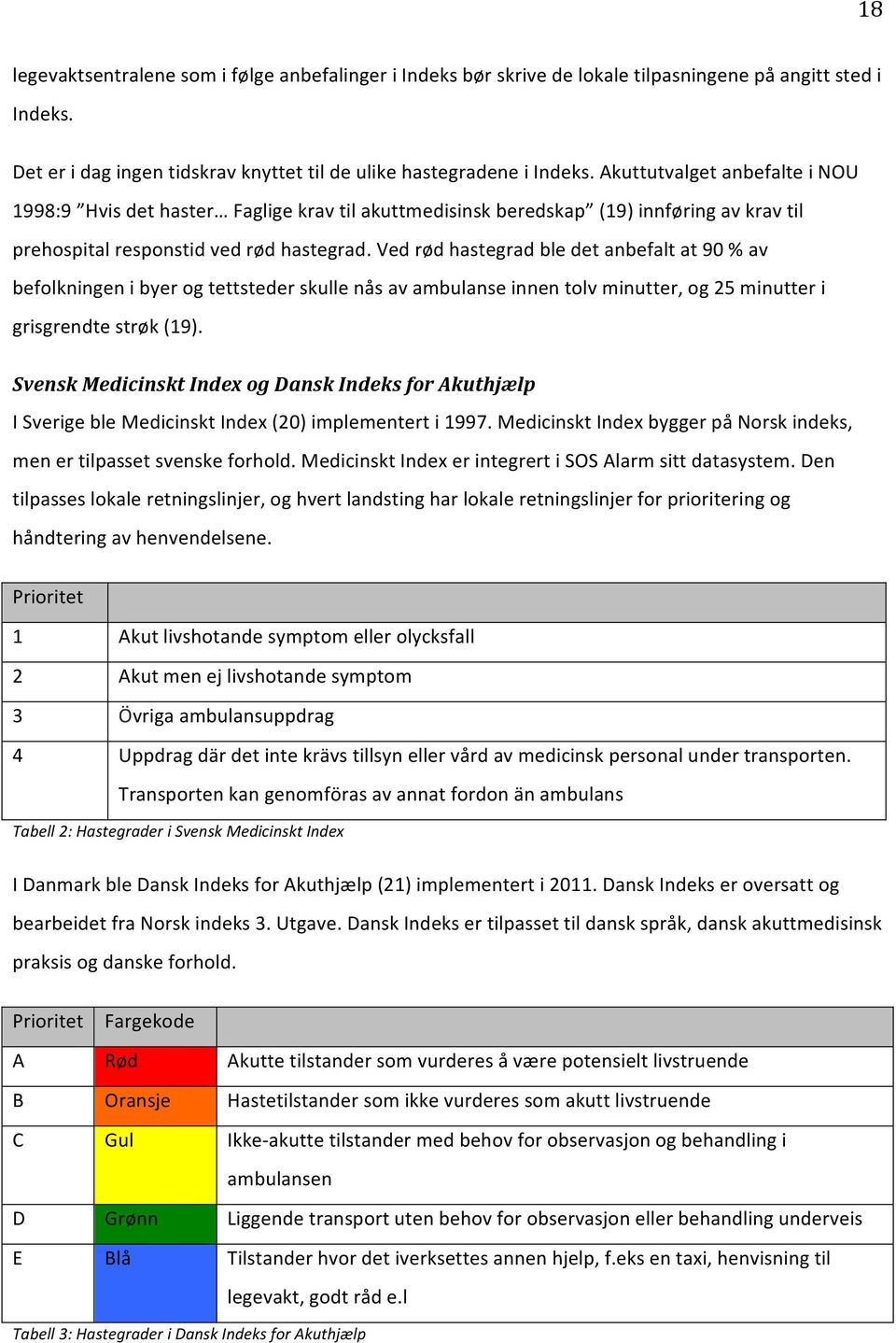 vedrødhastegradbledetanbefaltat90%av befolkningenibyerogtettstederskullenåsavambulanseinnentolvminutter,og25minutteri grisgrendtestrøk(19).