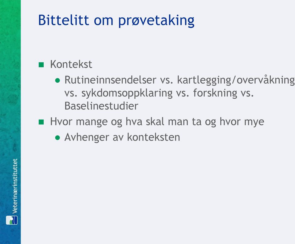 sykdomsoppklaring vs. forskning vs.