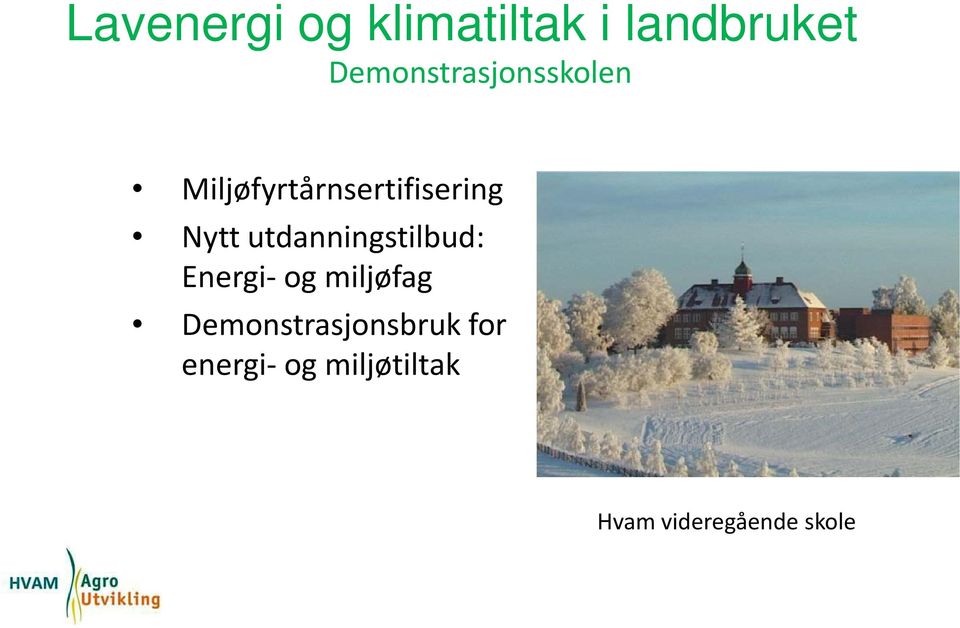 Nytt utdanningstilbud: Energi- og miljøfag