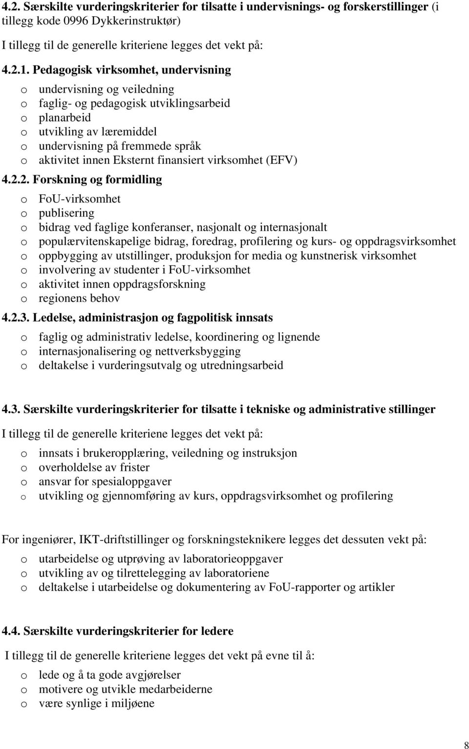 Eksternt finansiert virksomhet (EFV) 4.2.