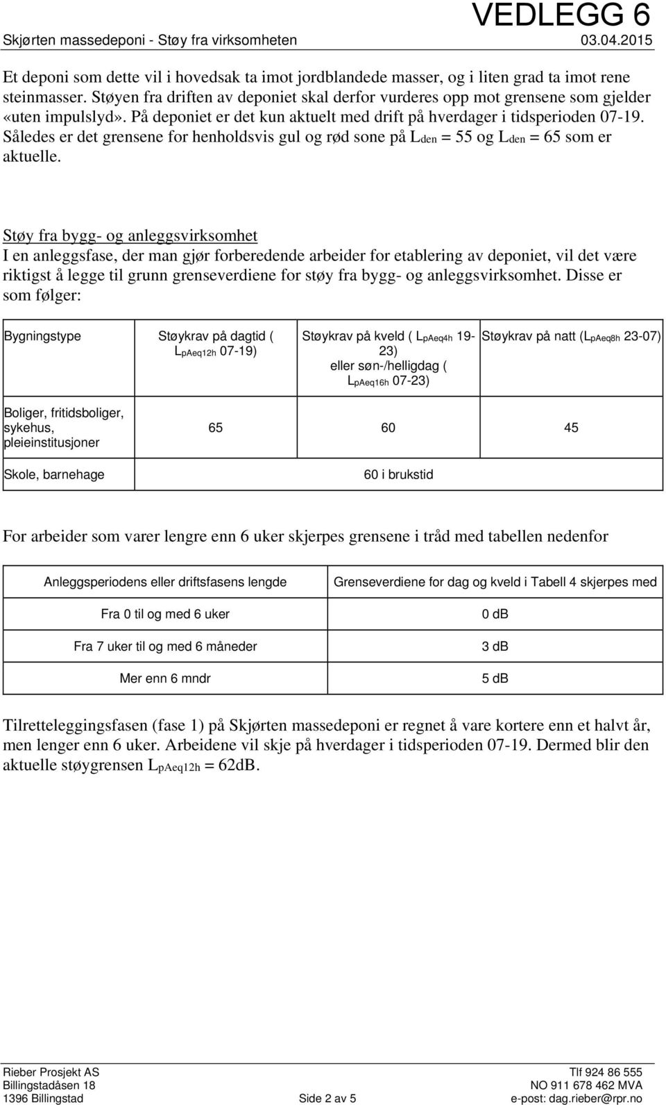 Således er det grensene for henholdsvis gul og rød sone på Lden = 55 og Lden = 65 som er aktuelle.