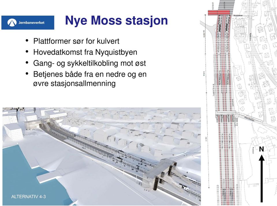 Gang- og sykkeltilkobling mot øst