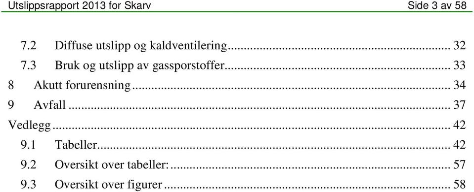 3 Bruk og utslipp av gassporstoffer... 33 8 Akutt forurensning.