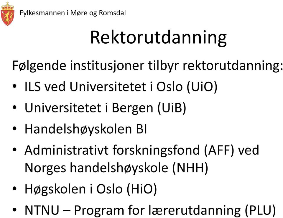 Handelshøyskolen BI Administrativt forskningsfond (AFF) ved Norges