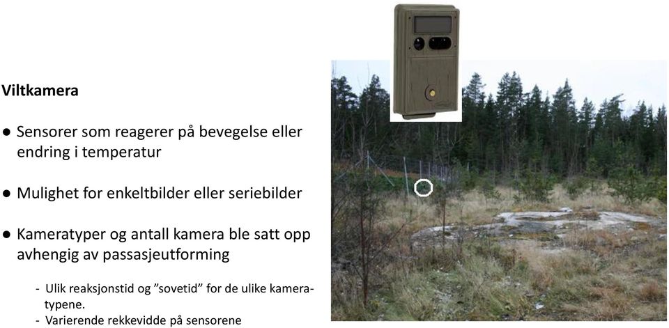 antall kamera ble satt opp avhengig av passasjeutforming - Ulik