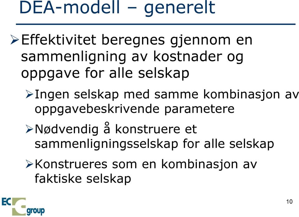 av oppgavebeskrivende parametere Nødvendig å konstruere et