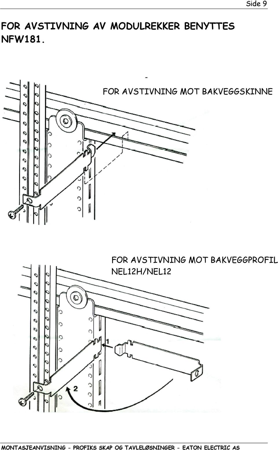 FOR AVSTIVNING MOT BAKVEGGSKINNE