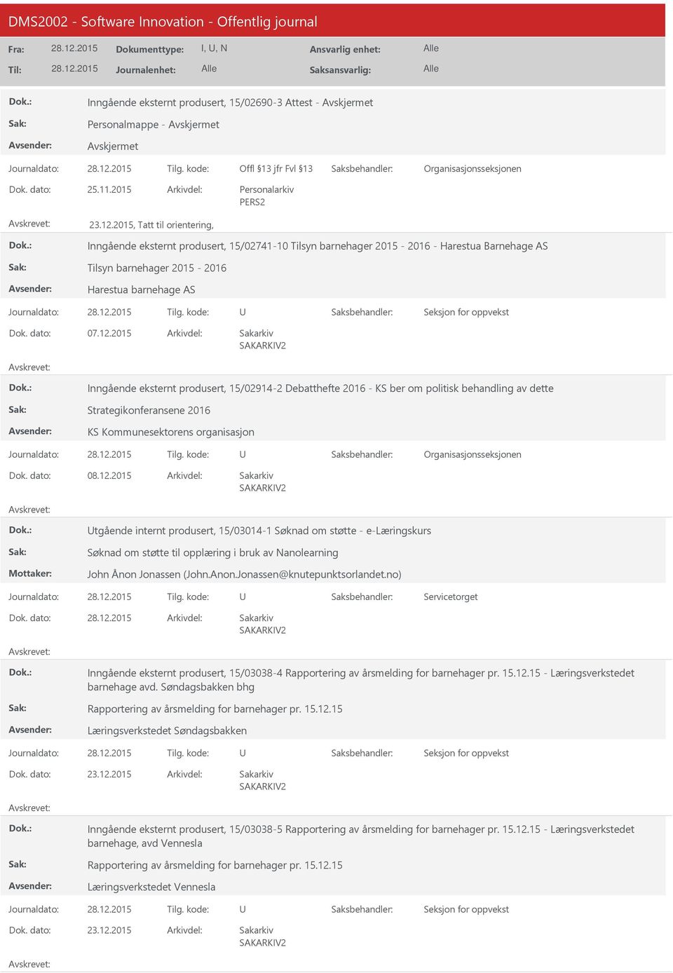 2015 Inngående eksternt produsert, 15/02914-2 Debatthefte 2016 - KS ber om politisk behandling av dette Strategikonferansene 2016 KS Kommunesektorens organisasjon 08.12.