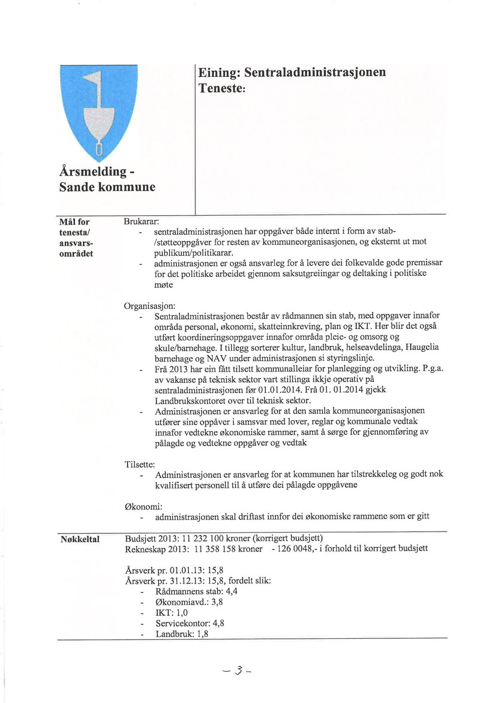 - administrasjonen er også ansvarleg for å levere dei folkevalde gode premissar for det politiske arbeidet gjennom saksutgreiingar og deltaking i politiske møï.