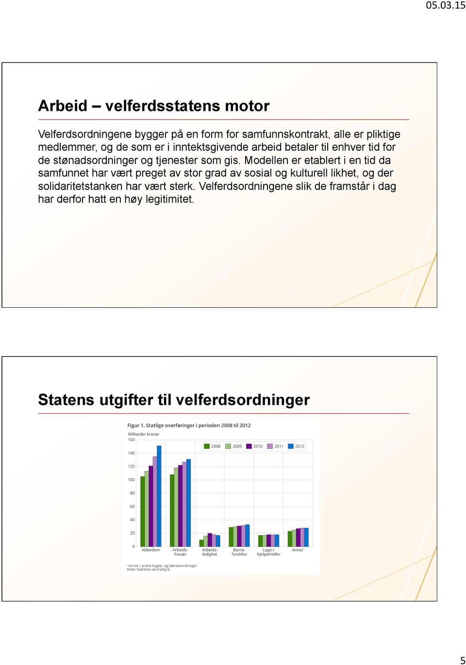 Modellen er etablert i en tid da samfunnet har vært preget av stor grad av sosial og kulturell likhet, og der