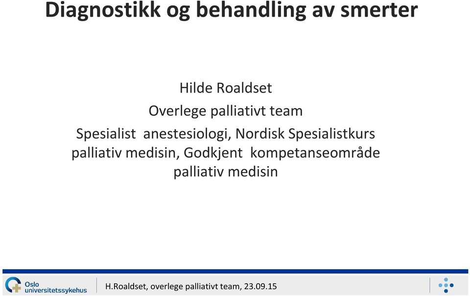 anestesiologi, Nordisk Spesialistkurs