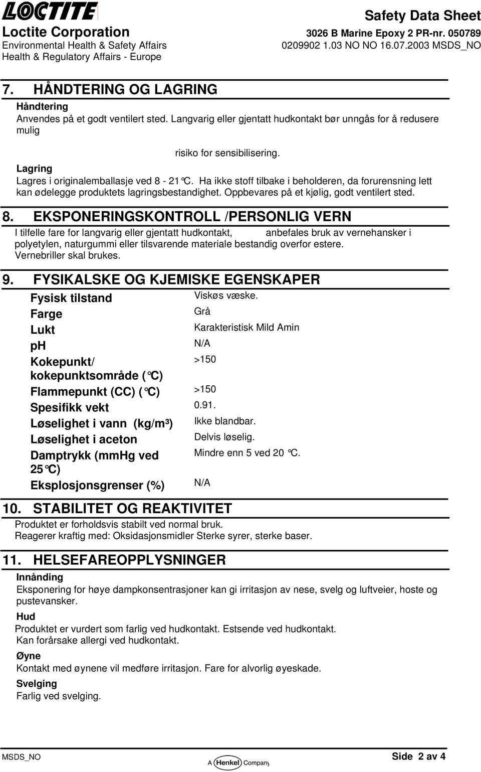 Ha ikke stoff tilbake i beholderen, da forurensning lett kan ødelegge produktets lagringsbestandighet. Oppbevares på et kjølig, godt ventilert sted. 8.