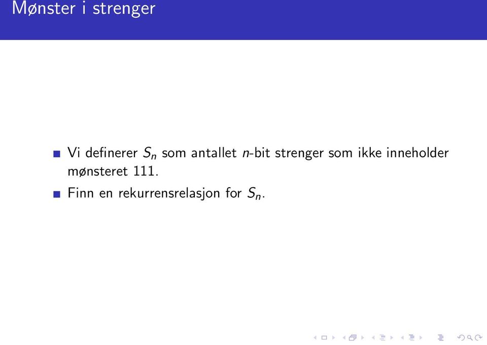 ikke inneholder mønsteret 111.