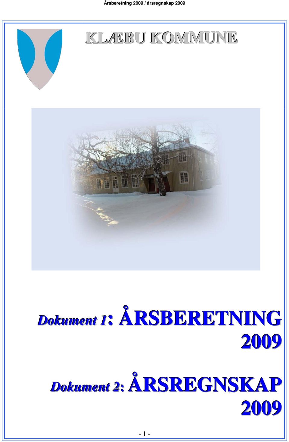 ÅRSBERETNING 2009