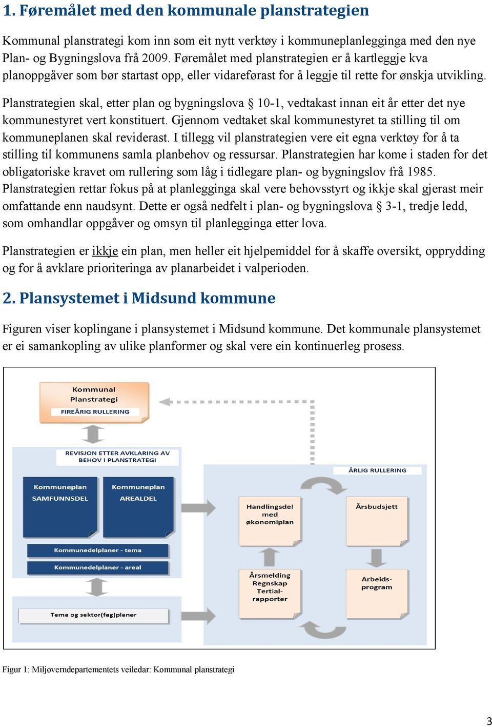 Planstrategien skal, etter plan og bygningslova 101, vedtakast innan eit år etter det nye kommunestyret vert konstituert.