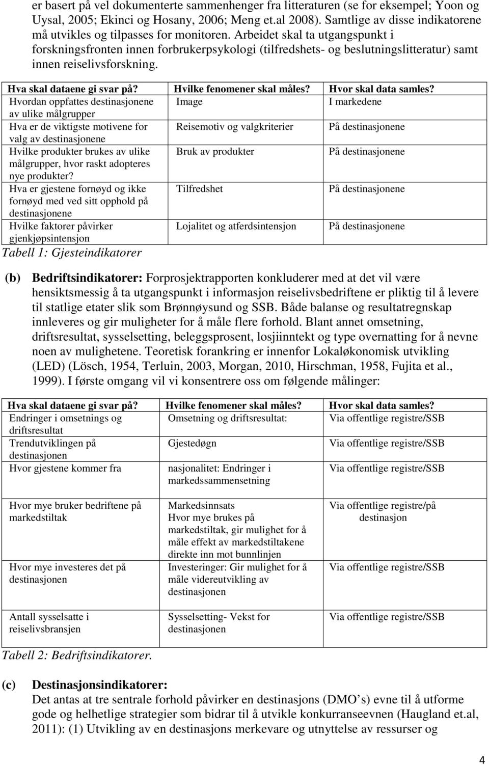 Arbeidet skal ta utgangspunkt i forskningsfronten innen forbrukerpsykologi (tilfredshets- og beslutningslitteratur) samt innen reiselivsforskning. Hva skal dataene gi svar på?