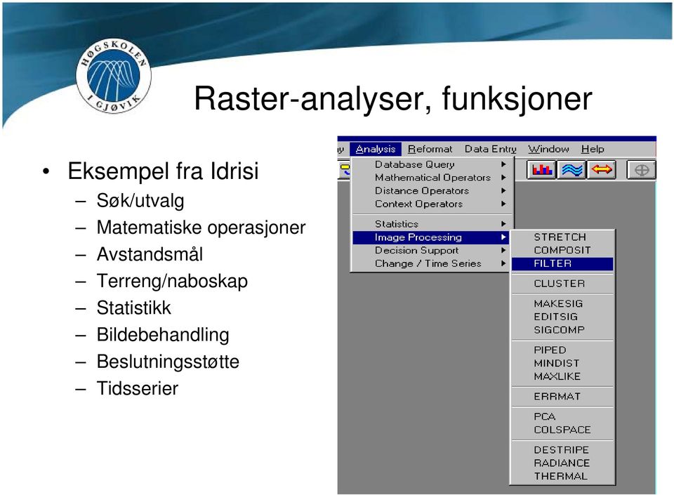 Avstandsmål Terreng/naboskap Statistikk