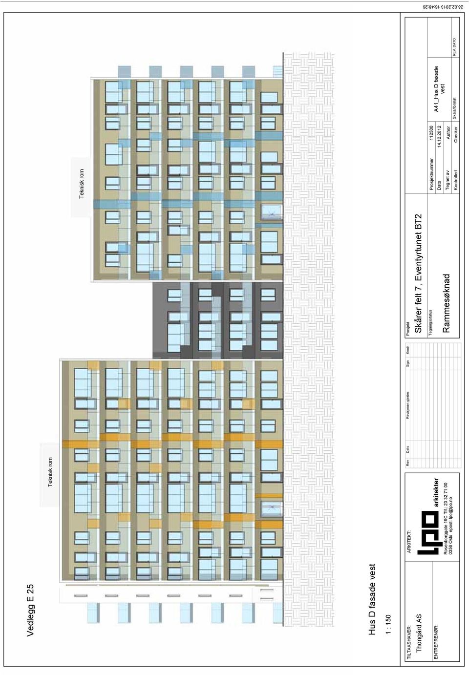 ARKITEKT: Rev Dato Revisjonen gjelder Sign Kontr arkitekter Rosenborggate 19C Tlf.