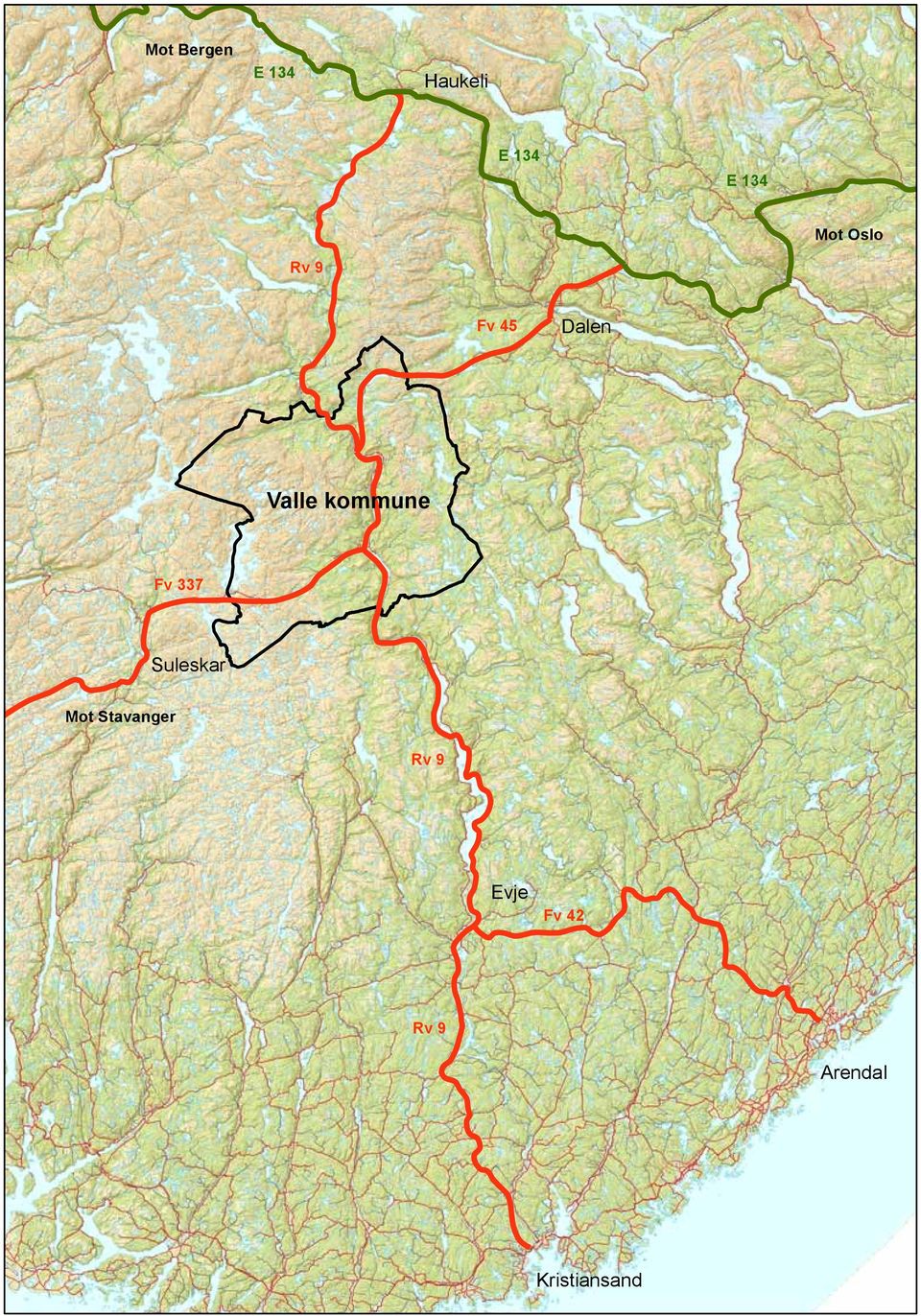 kommune Fv 337 Suleskar Mot Stavanger