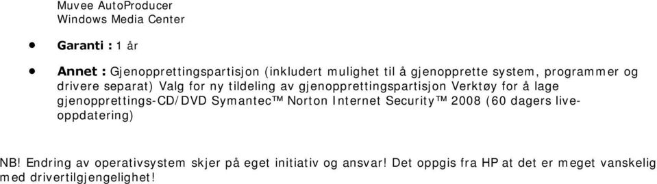 å lage gjenopprettings-cd/dvd Symantec Norton Internet Security 2008 (60 dagers liveoppdatering) NB!