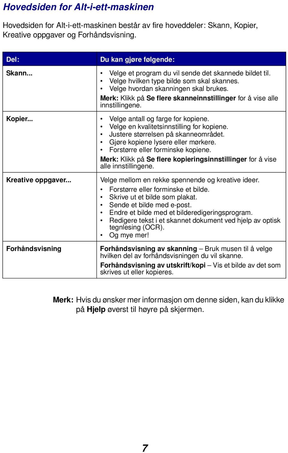 Merk: Klikk på Se flere skanneinnstillinger for å vise alle innstillingene. Kopier... Velge antall og farge for kopiene. Velge en kvalitetsinnstilling for kopiene. Justere størrelsen på skanneområdet.