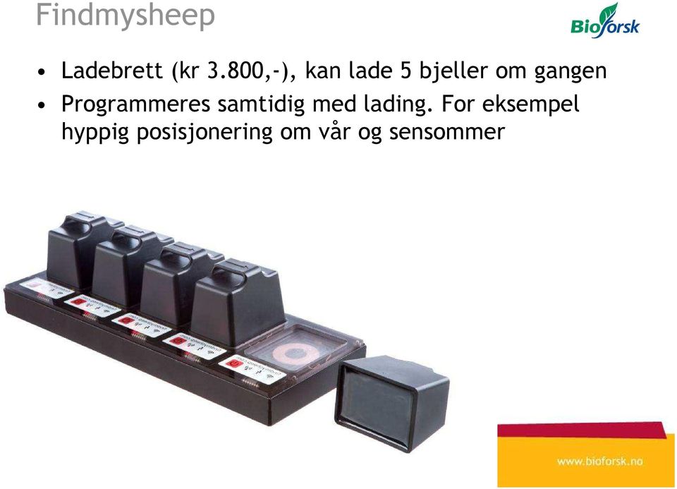 Programmeres samtidig med lading.