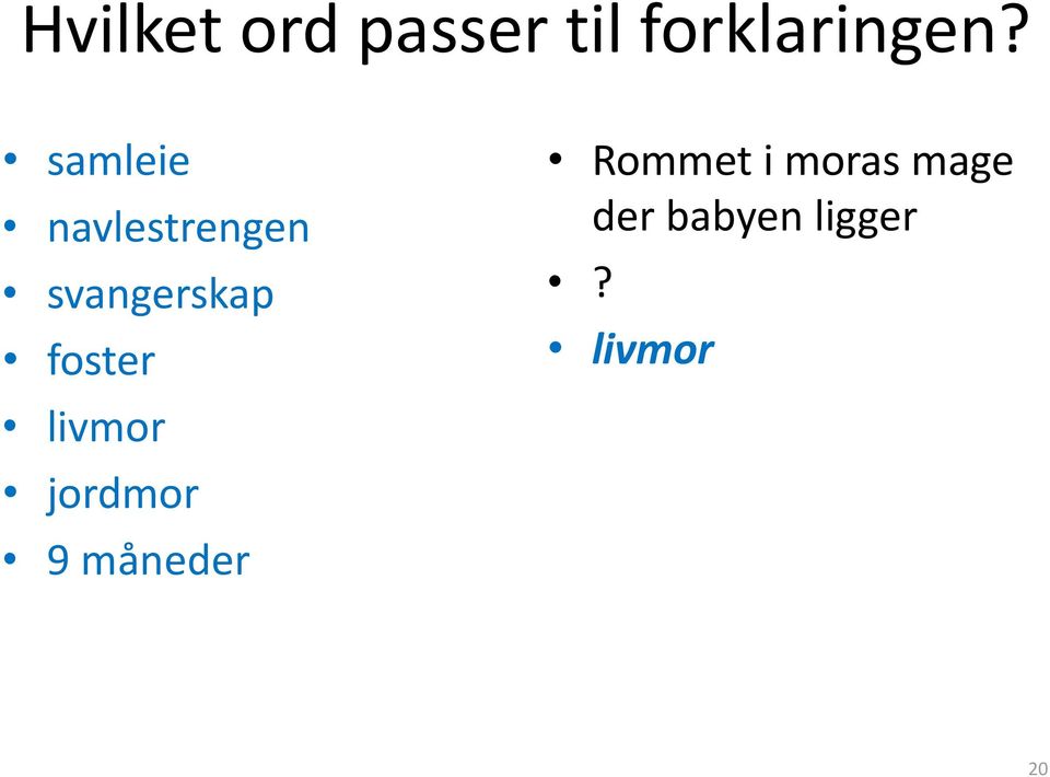 foster livmor jordmor 9 måneder