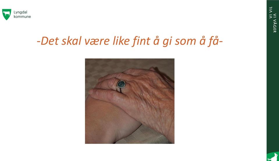 fint å gi