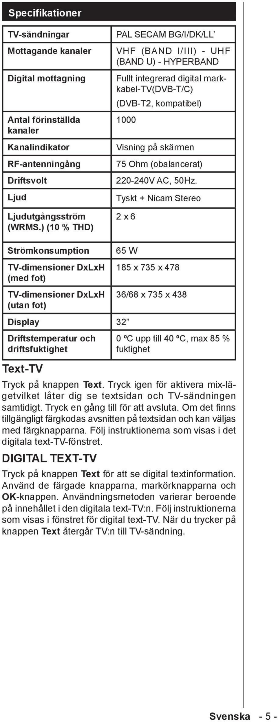 AC, 50Hz.