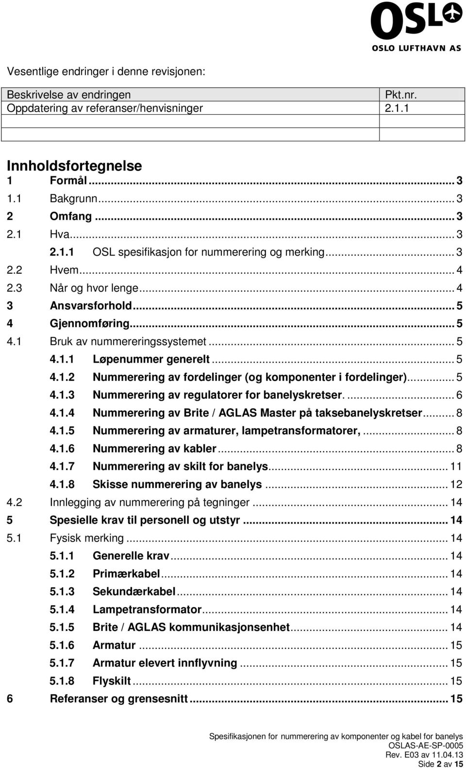 .. 5 4.1.3 Nummerering av regulatorer for banelyskretser.... 6 4.1.4 Nummerering av Brite / AGLAS Master på taksebanelyskretser... 8 4.1.5 Nummerering av armaturer, lampetransformatorer,... 8 4.1.6 Nummerering av kabler.