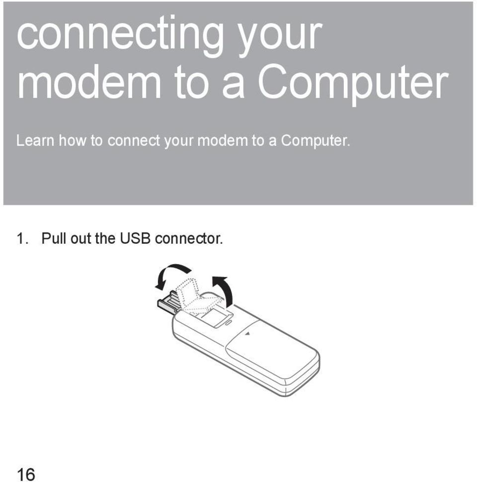 your modem to a Computer.
