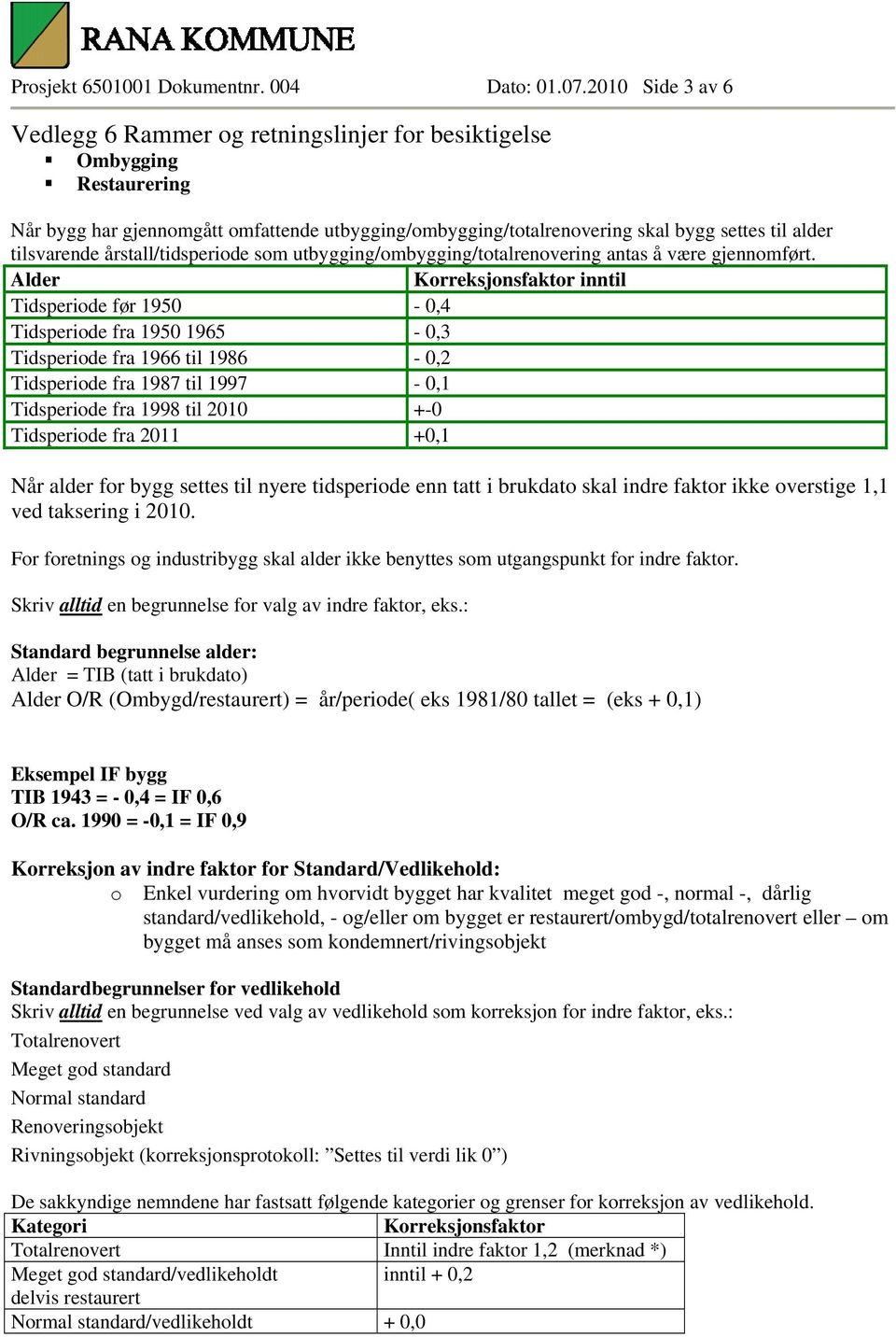 utbygging/ombygging/totalrenovering antas å være gjennomført.