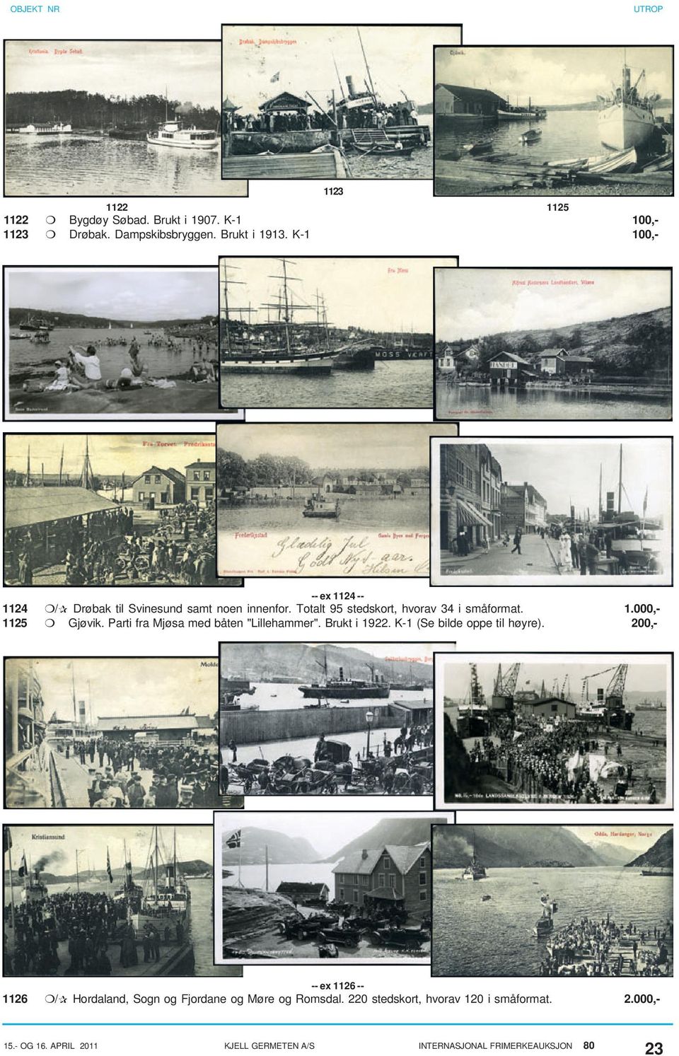 Parti fra Mjøsa med båten "Lillehammer". Brukt i 1922. K-1 (Se bilde oppe til høyre).