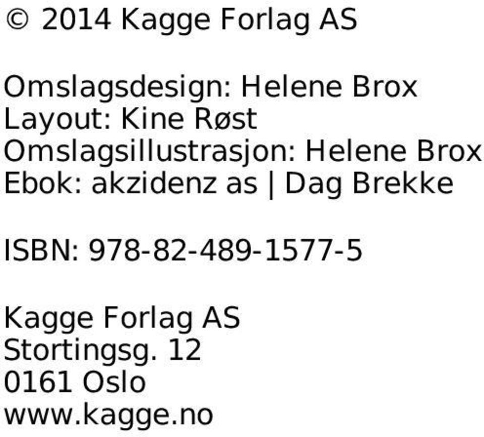 Ebok: akzidenz as Dag Brekke ISBN: