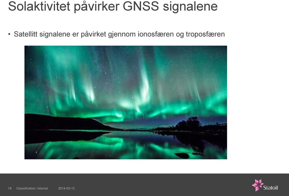 påvirket gjennom ionosfæren og