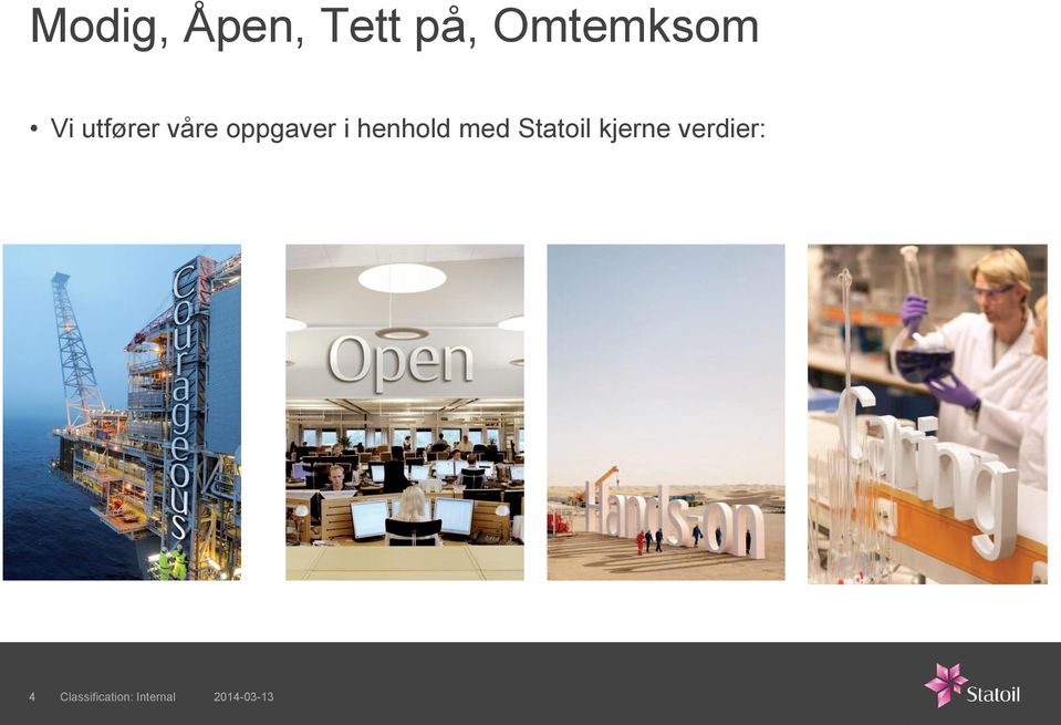 oppgaver i henhold med Statoil