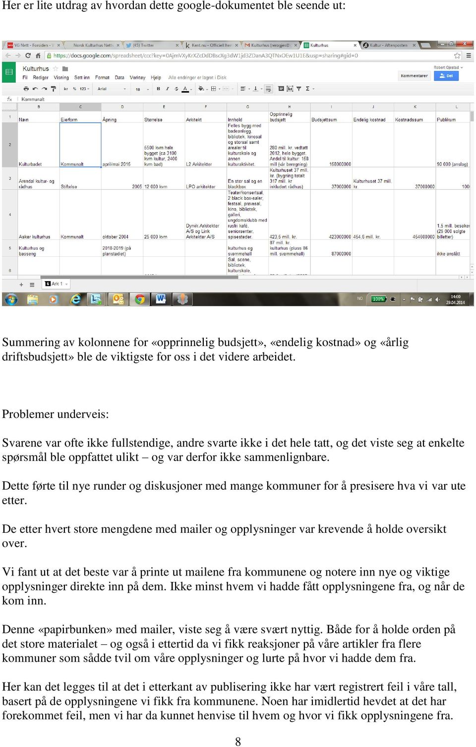 Dette førte til nye runder og diskusjoner med mange kommuner for å presisere hva vi var ute etter. De etter hvert store mengdene med mailer og opplysninger var krevende å holde oversikt over.