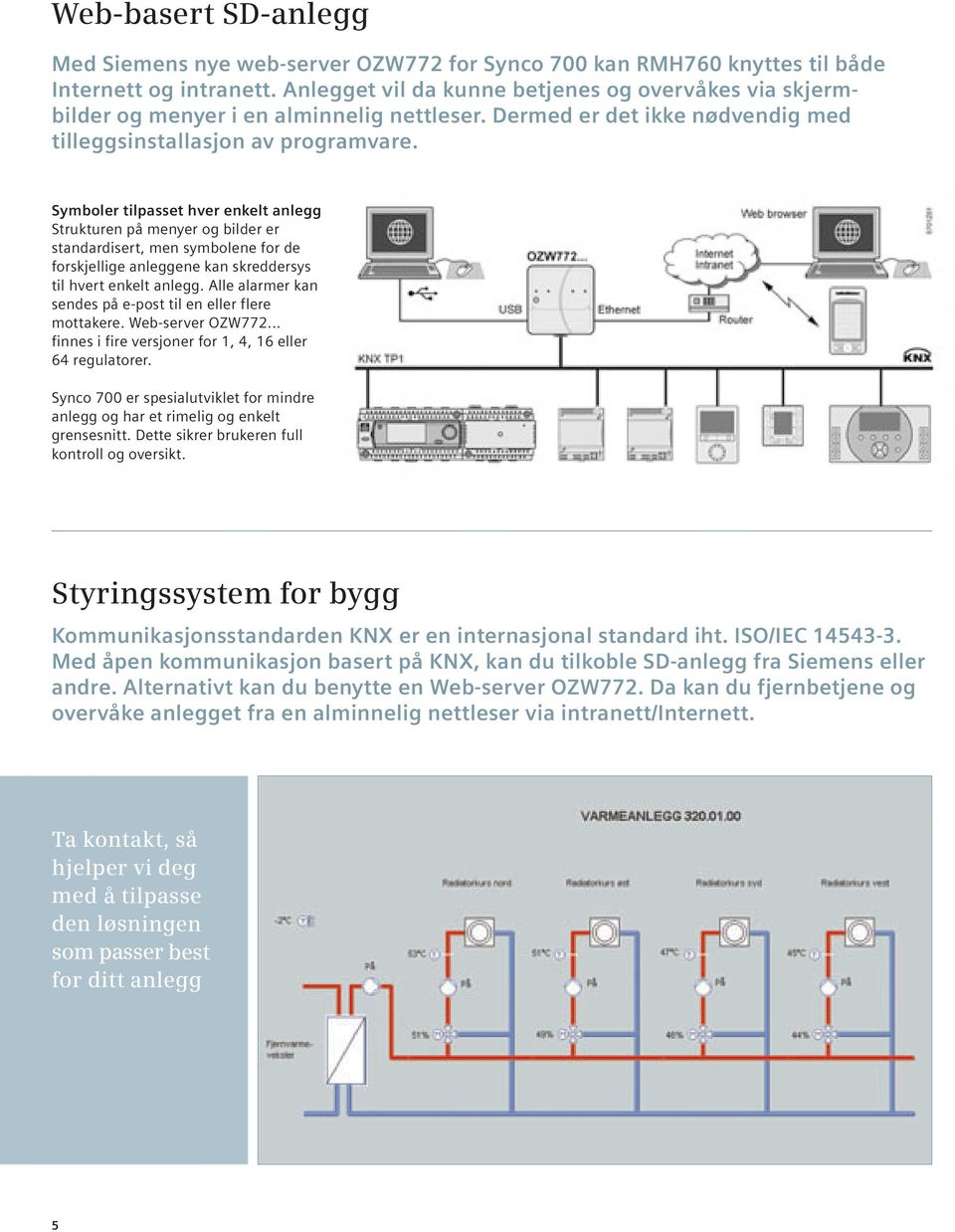 Symboler tilpasset hver enkelt anlegg Strukturen på menyer og bilder er standardisert, men symbolene for de forskjellige anleggene kan skreddersys til hvert enkelt anlegg.