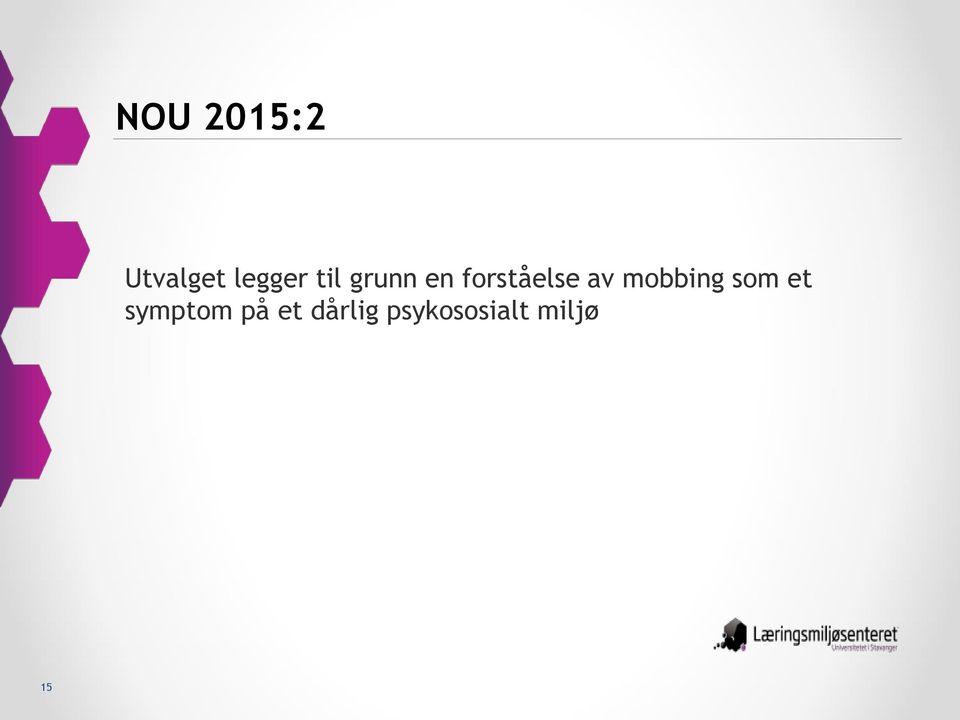 mobbing som et symptom på