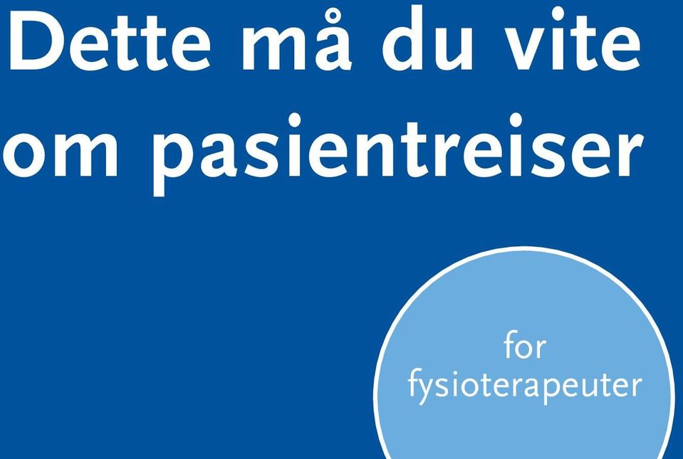 pasientreiser