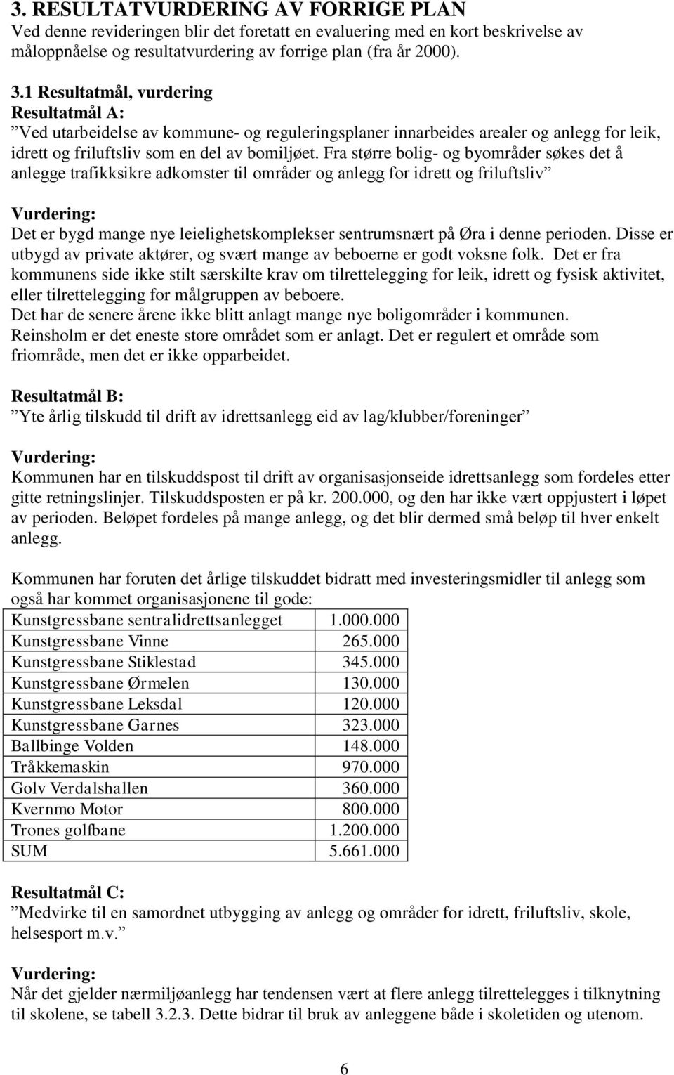 Fra større bolig- og byområder søkes det å anlegge trafikksikre adkomster til områder og anlegg for idrett og friluftsliv Vurdering: Det er bygd mange nye leielighetskomplekser sentrumsnært på Øra i