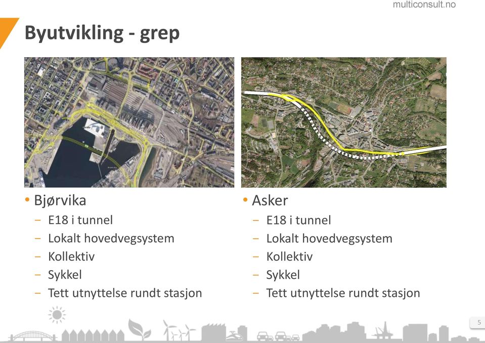 rundt stasjon Asker - E18 i tunnel - Lokalt  rundt