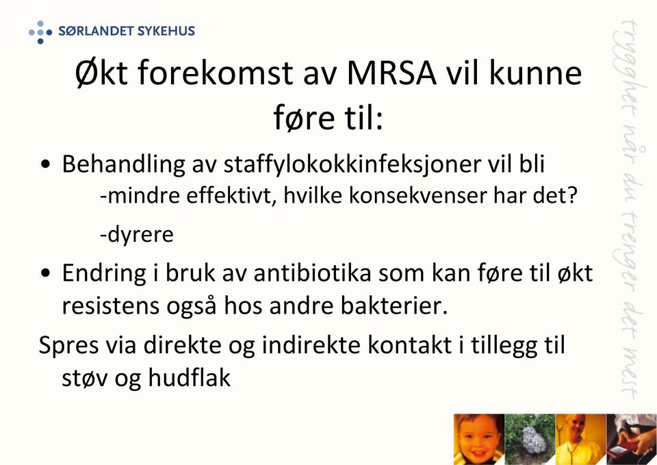 det? -dyrere Endring i bruk av antibiotika som kan føre til økt resistens