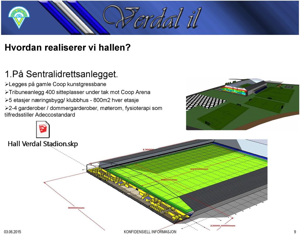 Coop Arena 5 etasjer næringsbygg/ klubbhus - 800m2 hver etasje 2-4 garderober /