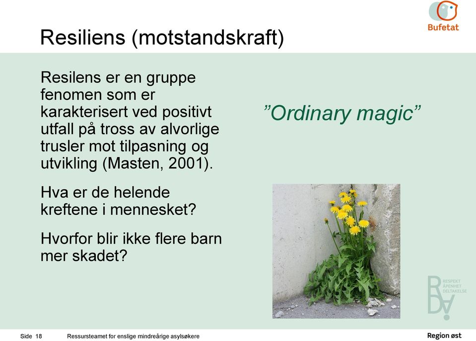 tilpasning og utvikling (Masten, 2001).