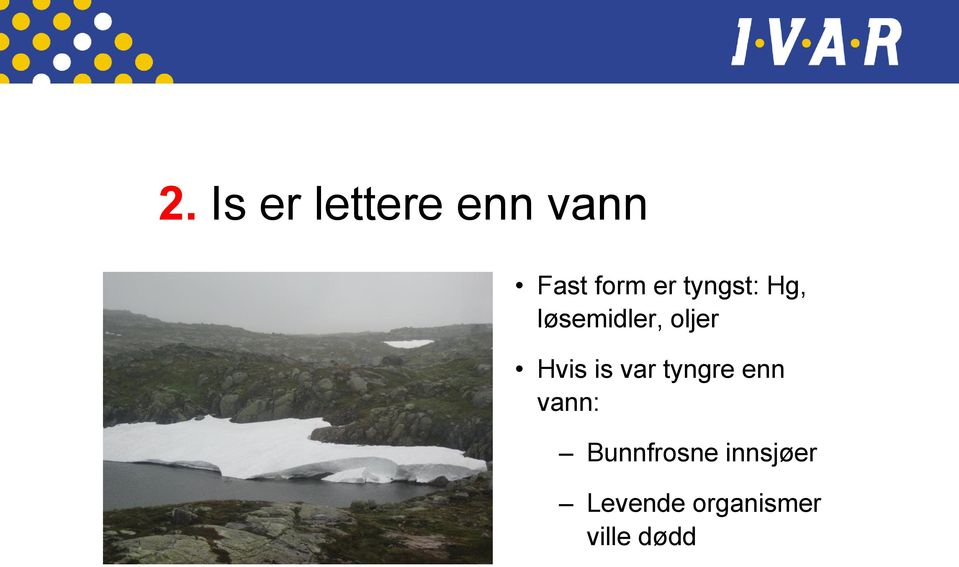 Hvis is var tyngre enn vann: