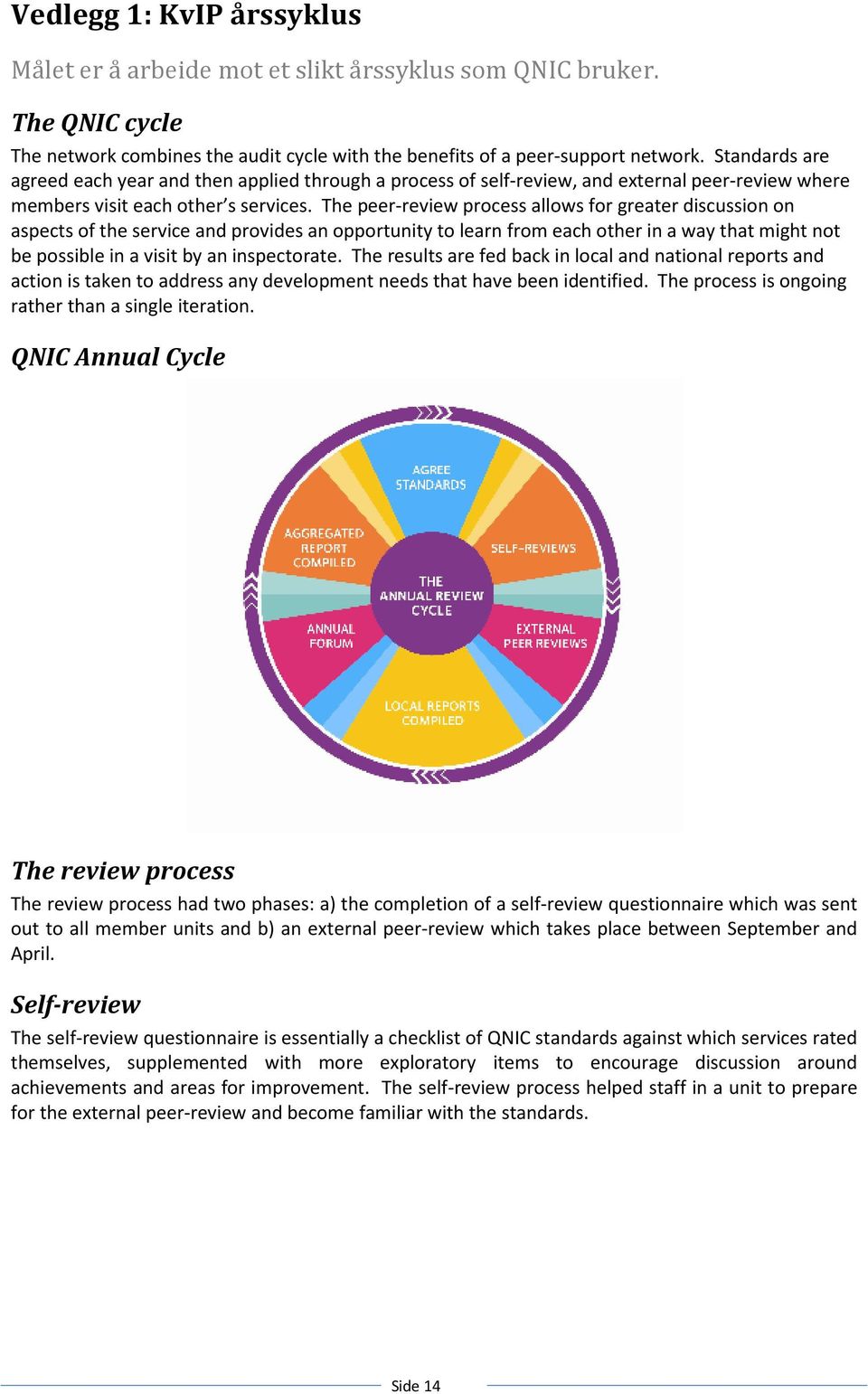 The peerreview process allows for greater discussion on aspects of the service and provides an opportunity to learn from each other in a way that might not be possible in a visit by an inspectorate.