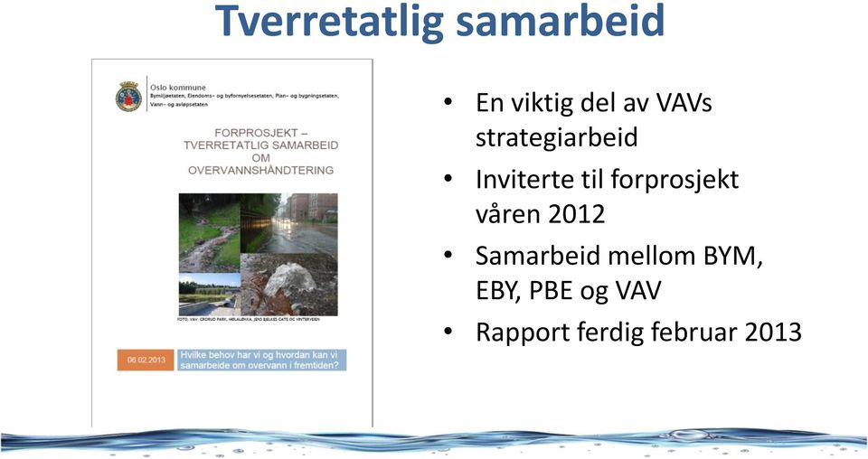 forprosjekt våren 2012 Samarbeid mellom